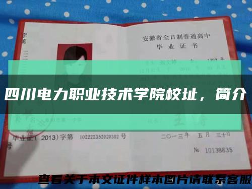 四川電力職業技術學院校址，簡介縮略圖