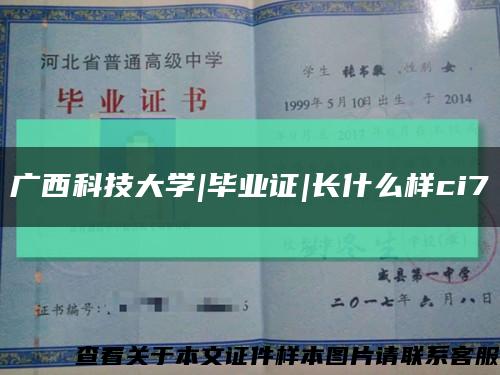 廣西科技大學|畢業證|長什么樣ci7縮略圖