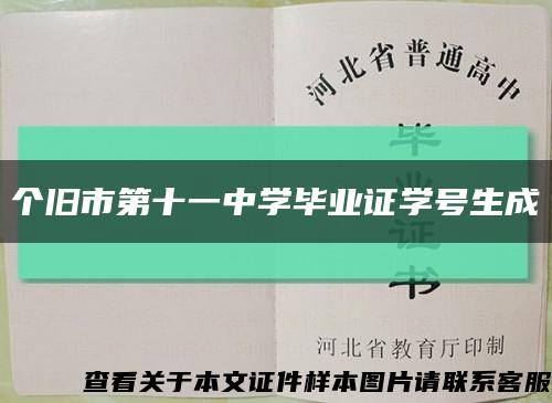 個舊市第十一中學畢業證學號生成縮略圖