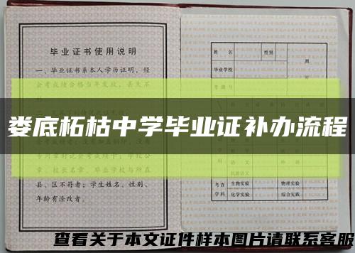 婁底柘枯中學畢業證補辦流程縮略圖