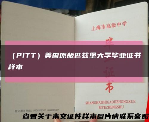 （PITT）美國原版匹茲堡大學畢業證書樣本縮略圖