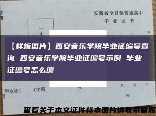【樣板圖片】西安音樂學院畢業證編號查詢 西安音樂學院畢業證編號示例 畢業證編號怎么編縮略圖