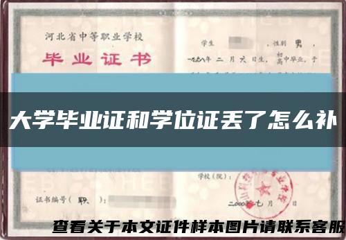大學畢業證和學位證丟了怎么補縮略圖