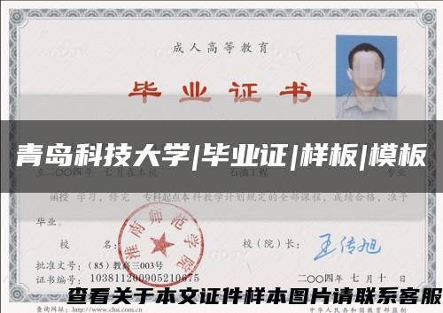青島科技大學|畢業證|樣板|模板縮略圖