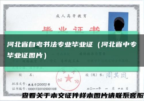 河北省自考書法專業畢業證（河北省中專畢業證圖片）縮略圖
