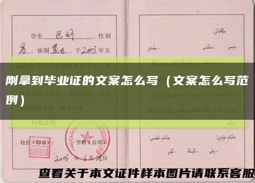 剛拿到畢業證的文案怎么寫（文案怎么寫范例）縮略圖