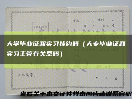 大學畢業證和實習掛鉤嗎（大專畢業證和實習主管有關系嗎）縮略圖