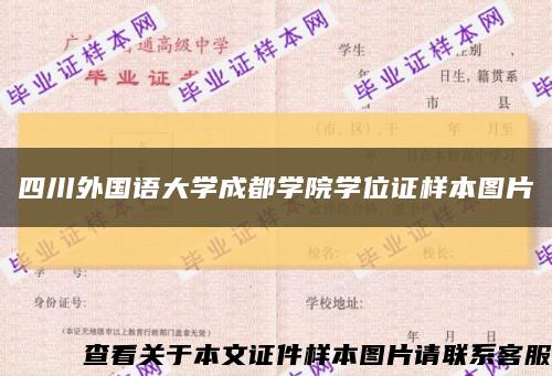 四川外國語大學成都學院學位證樣本圖片縮略圖