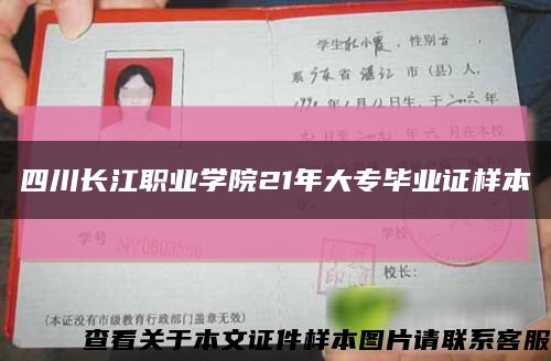 四川長江職業學院21年大專畢業證樣本縮略圖
