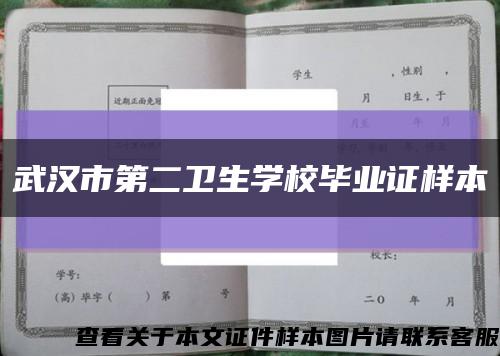 武漢市第二衛生學校畢業證樣本縮略圖
