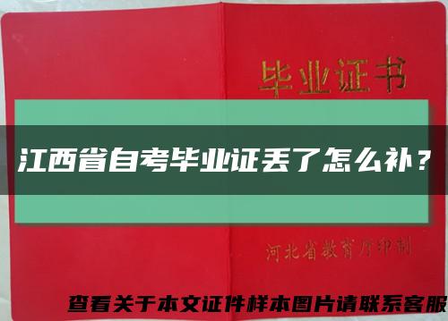江西省自考畢業證丟了怎么補？縮略圖