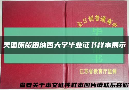 美國原版田納西大學畢業證書樣本展示縮略圖