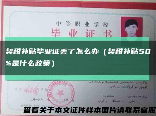 契稅補貼畢業證丟了怎么辦（契稅補貼50%是什么政策）縮略圖