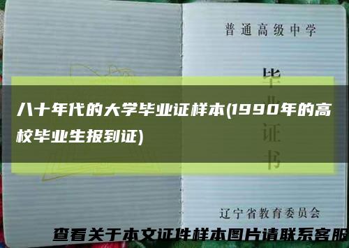 八十年代的大學畢業證樣本(1990年的高校畢業生報到證)縮略圖