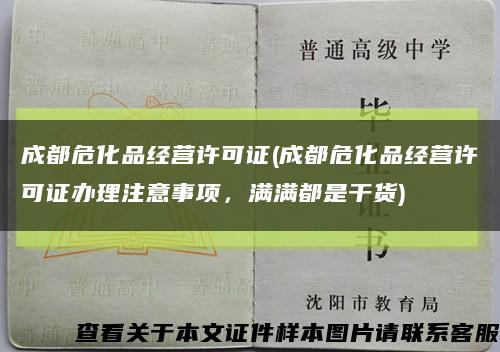 成都?；方洜I許可證(成都?；方洜I許可證辦理注意事項，滿滿都是干貨)縮略圖