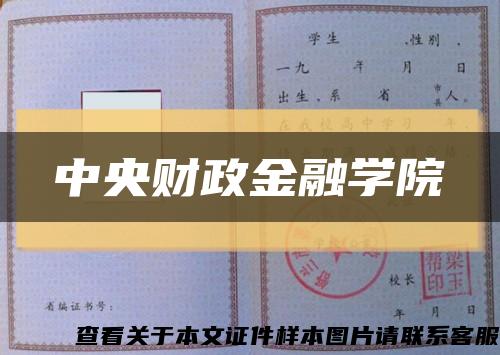 中央財政金融學院縮略圖