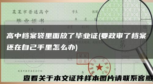 高中檔案袋里面放了畢業證(要政審了檔案還在自己手里怎么辦)縮略圖