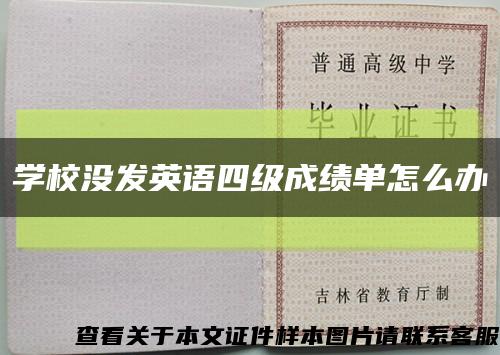 學校沒發英語四級成績單怎么辦縮略圖