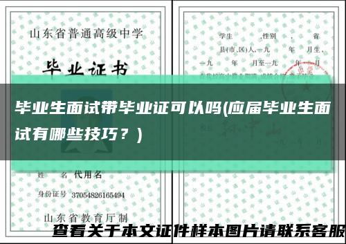 畢業生面試帶畢業證可以嗎(應屆畢業生面試有哪些技巧？)縮略圖