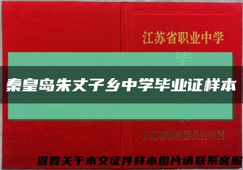 秦皇島朱丈子鄉中學畢業證樣本縮略圖