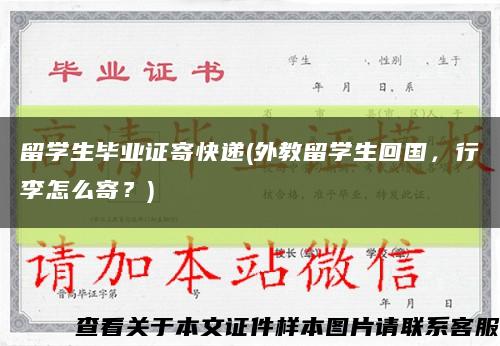 留學生畢業證寄快遞(外教留學生回國，行李怎么寄？)縮略圖