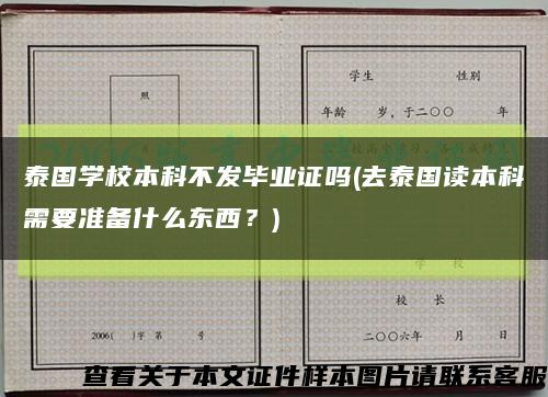 泰國學校本科不發畢業證嗎(去泰國讀本科需要準備什么東西？)縮略圖
