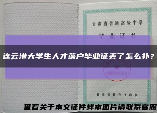 連云港大學生人才落戶畢業證丟了怎么補？縮略圖