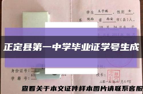 正定縣第一中學畢業證學號生成縮略圖