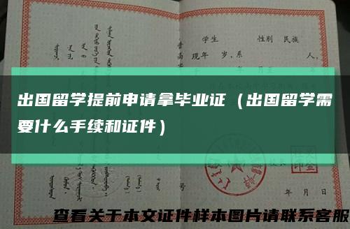 出國留學提前申請拿畢業證（出國留學需要什么手續和證件）縮略圖