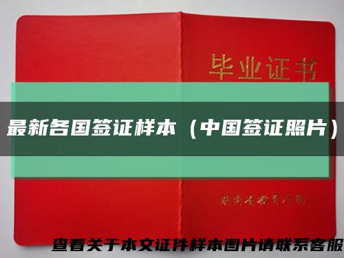 最新各國簽證樣本（中國簽證照片）縮略圖