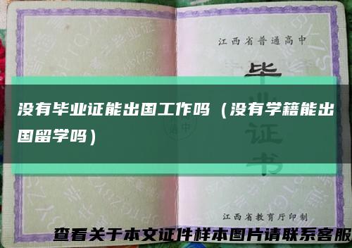 沒有畢業證能出國工作嗎（沒有學籍能出國留學嗎）縮略圖