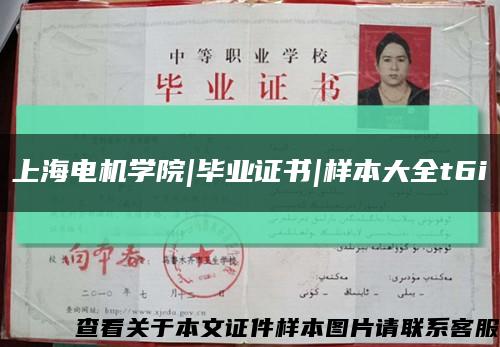 上海電機學院|畢業證書|樣本大全t6i縮略圖
