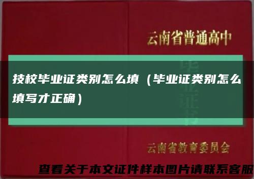技校畢業證類別怎么填（畢業證類別怎么填寫才正確）縮略圖