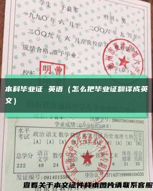 本科畢業證 英語（怎么把畢業證翻譯成英文）縮略圖