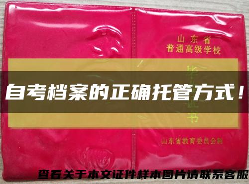 自考檔案的正確托管方式！縮略圖