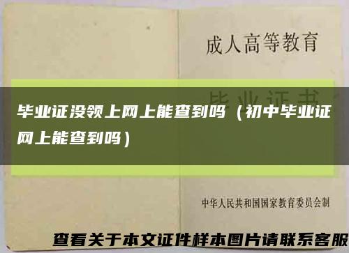 畢業證沒領上網上能查到嗎（初中畢業證網上能查到嗎）縮略圖