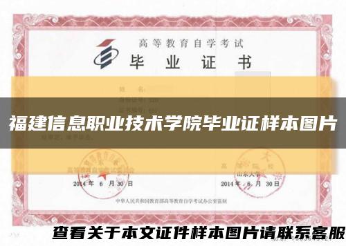 福建信息職業技術學院畢業證樣本圖片縮略圖