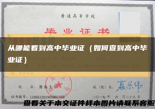 從哪能看到高中畢業證（如何查到高中畢業證）縮略圖