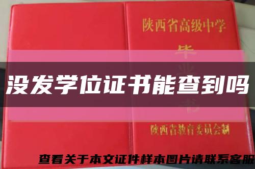 沒發學位證書能查到嗎縮略圖