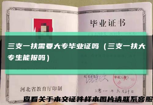 三支一扶需要大專畢業證嗎（三支一扶大專生能報嗎）縮略圖