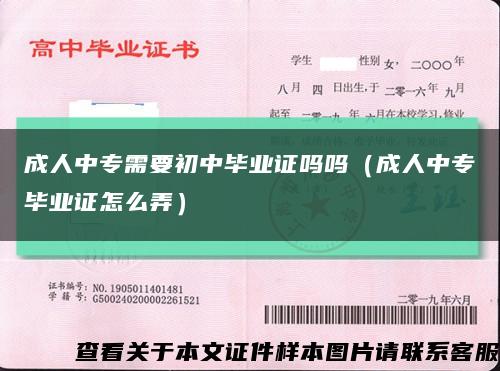 成人中專需要初中畢業證嗎嗎（成人中專畢業證怎么弄）縮略圖