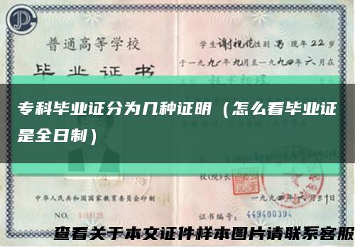 ?？飘厴I證分為幾種證明（怎么看畢業證是全日制）縮略圖