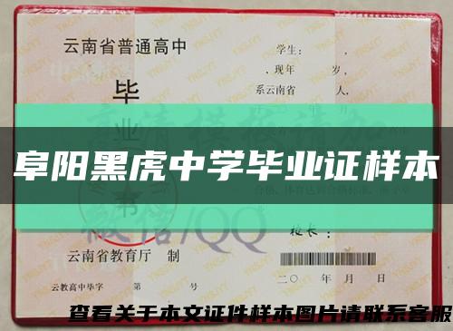 阜陽黑虎中學畢業證樣本縮略圖