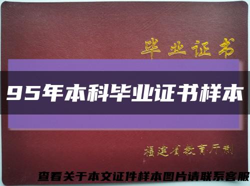 95年本科畢業證書樣本縮略圖