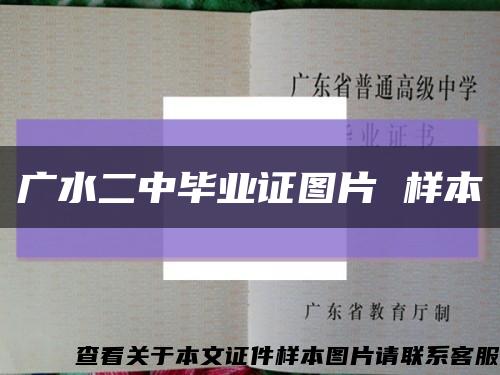 廣水二中畢業證圖片 樣本縮略圖