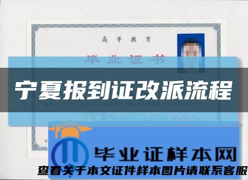 寧夏報到證改派流程縮略圖