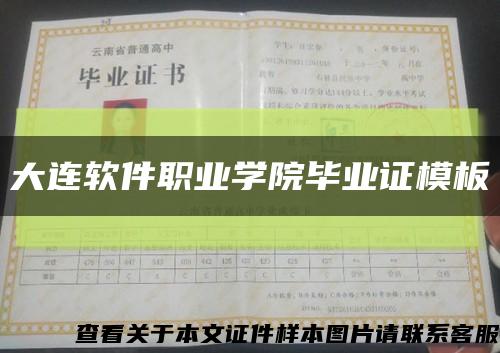大連軟件職業學院畢業證模板{樣本}縮略圖