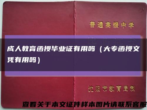 成人教育函授畢業證有用嗎（大專函授文憑有用嗎）縮略圖