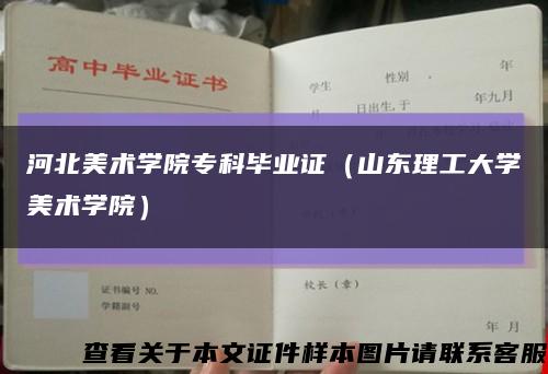 河北美術學院?？飘厴I證（山東理工大學美術學院）縮略圖