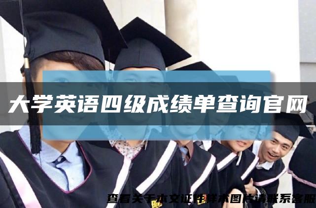 大學英語四級成績單查詢官網縮略圖